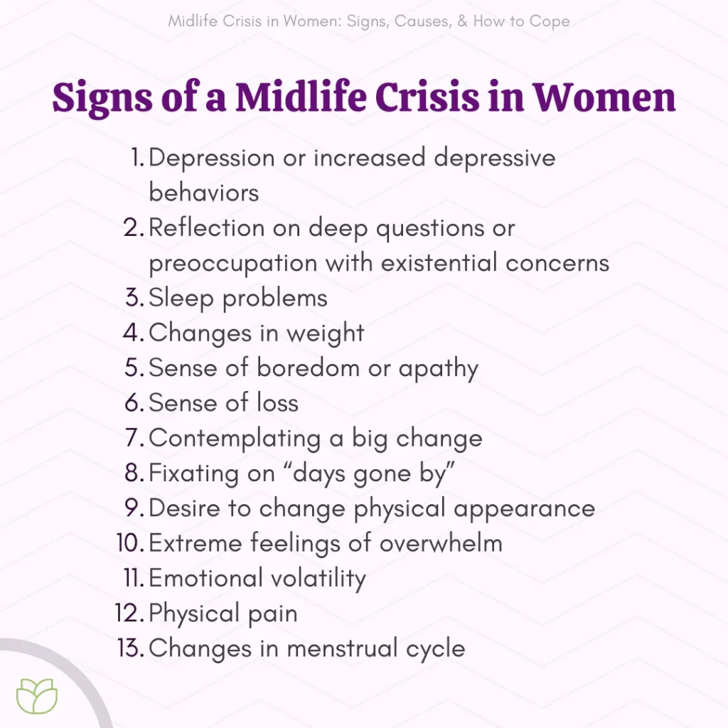 Signs Of Midlife Crisis In A Woman